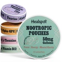 Nootropic Caffeine Pouches, Energy Pouches s 50mg Caffeine Caffeine 124; Taurin 124; Vitamin B12 CLAS124; Alpha- GPC CLAS124; L- Theanine, Focus and Energy Supplements Variety Packs 5 Flavors