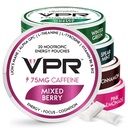 VPR 75mg Kofein Nootropní Pouches 124; 20 Count Energy Pouches with Lion 's Mane, Alpha-GPC, Vitamin B6 & B12, L-Theanine, a L-Tyrosin 124; Přirozeně ochucené Focus Pouches with No Sugar Sub 124; Variety Pack