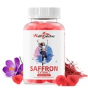 Saffron Gummies pro dospělé děti - Organic Saffron Extract Dodatek pro muže Ženy Sugar Free for Mood Balance Support Lepší spánkový metabolismus s Vitamíny Non GMO Jahody Ochucené 30 dnů Dodávka