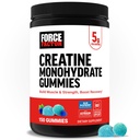 Force faktor kreatin Monohydrát Gummies, NSF Certified, 5g Dávka pro muže a ženy na podporu svalů, síla, zotavení, kognitivní zdraví a paměť, balení květen Vary, modrá Raspberry, 150 Gummies