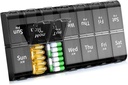 XL Large Weekly Pill Organizátor 2 krát denně, Extra Big 7 Day Pill Box Am Pm, Daily Pill Case Medicine Organizátor se 14 Compartments, Day Night Pill Kontejner pro rybí oleje, Vitamin, Dodatek