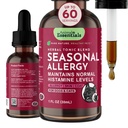 Zvířecí Essentials Sezónní Alergy- Bylinné Formule pro psy a kočky pro příležitostné alergie Relief, Sweet Chuť, 100% Organic Human Grade Byliny, Veterinární Doporučené Zvířecí Wellness Tonics - 1 Fl Oz