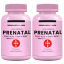 Research Labs Prenatal Vitamíny pro ženy 2 Fer 1 Reklama: 6X Biologicky dostupný Metylovaný folát kyselina listová MTHF 5 Př