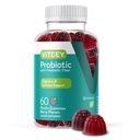 Viteey Probiotické gumy s prebiotiky - Gut Zdravotní doplňky pro stravitelné zdraví - 2 miliardy CFU - Vegan, gluten- Free - 60 Počet