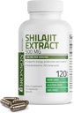 Bronson Shilajit Extract 500 MG Per Serving, Podporuje výrobu a vitalitu energie, standardizované na 20% celkové kyseliny, Non- GMO, 120 Vegetariánské kapsle