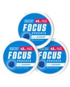 GRINDS Focus Pouches - Přirozeně ochucené nootropickými přísadami - Obsahuje Alpha GPC a L-Theanine, Sugar- Free - 3 balení, 18 Pouches Per Can - Blue Raspberry