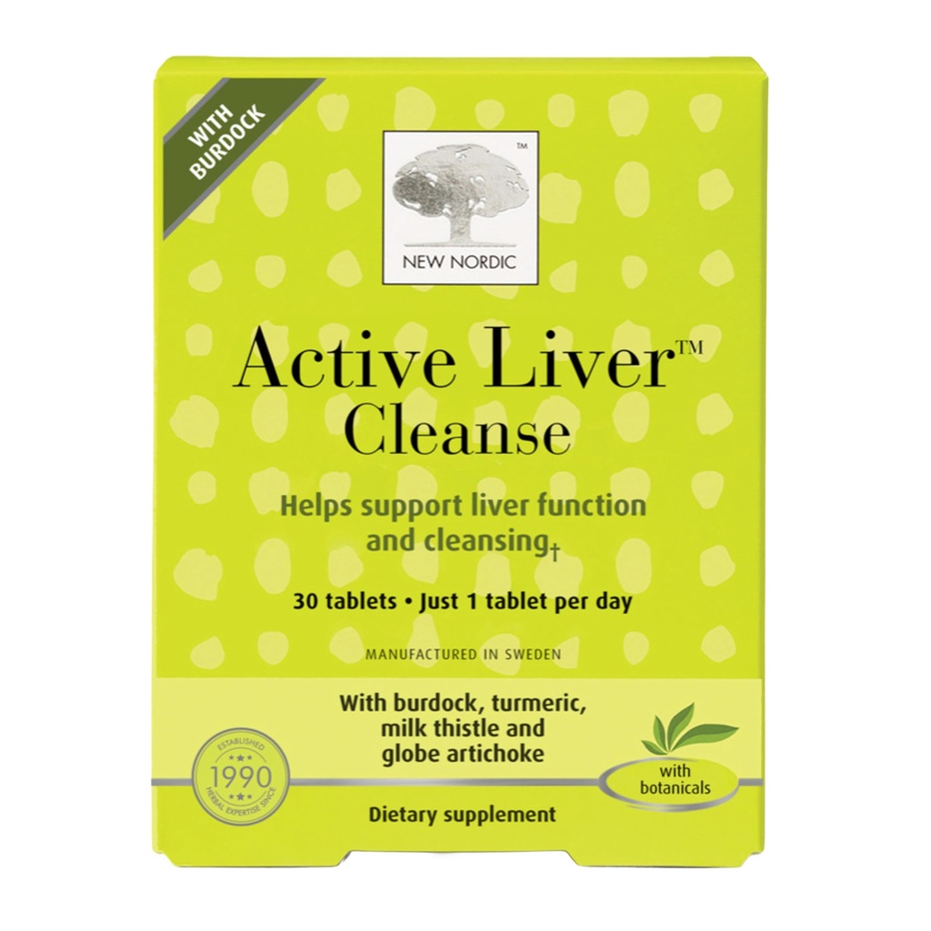 NEW NORDIC Aktivní čištění jater 30 denní dodávka, Cleansing Support, 30 tablet (balení po 1)