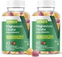 VITEEY Magnesium Gummies pro dospělé - 170mg magnesium Citrát Gummy pro klid, spánek, nerv a podporu svalové funkce - Vegan, gluten zdarma - 120 Počet