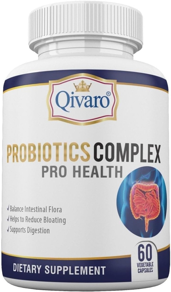 Probiotický komplex Pro Zdraví - Stravovací rovnováha a imunitní podpora - Přírodní a organické doplněk - Denní Probiotická podpora - Vegan a non-GMO - Vyrobeno v USA - 60 Kapsle