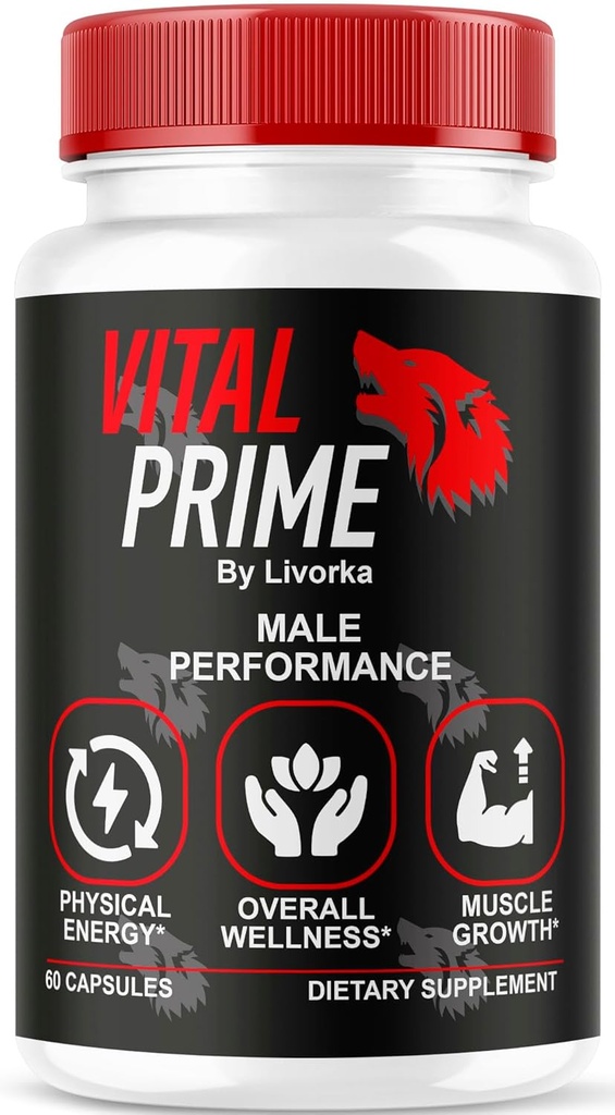 LIVORKA Vital Prime, Advanced Formule pro mužský výkon, Supplement Support Capsules - 1 měsíční dodávka