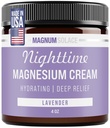 Hořčík Lotion - Nighttime Magnesium Cream - Aplikujte na nohy, paže nebo hrudník - Topický chlorid hořečnatý - USA Made and Safe for Kids (Lavender)