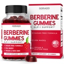Berberine Gummies s Ceylon Skořice (1,200mg) Premium Sugar- Free Berberine Ceylon Skořice Dodatek pro dospělé - Third-Party Tested, Non-GMO & Made in USA - 60 Počet Žvýkací žvejkačky