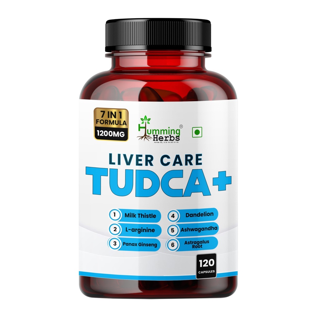 Humming Byliny TUDCA Dodatek 7in1 Komplex s Mléko Thistle, L-Arginin, Ashwagandha, Pampeliška, Astragalus Root 120 Kapsle