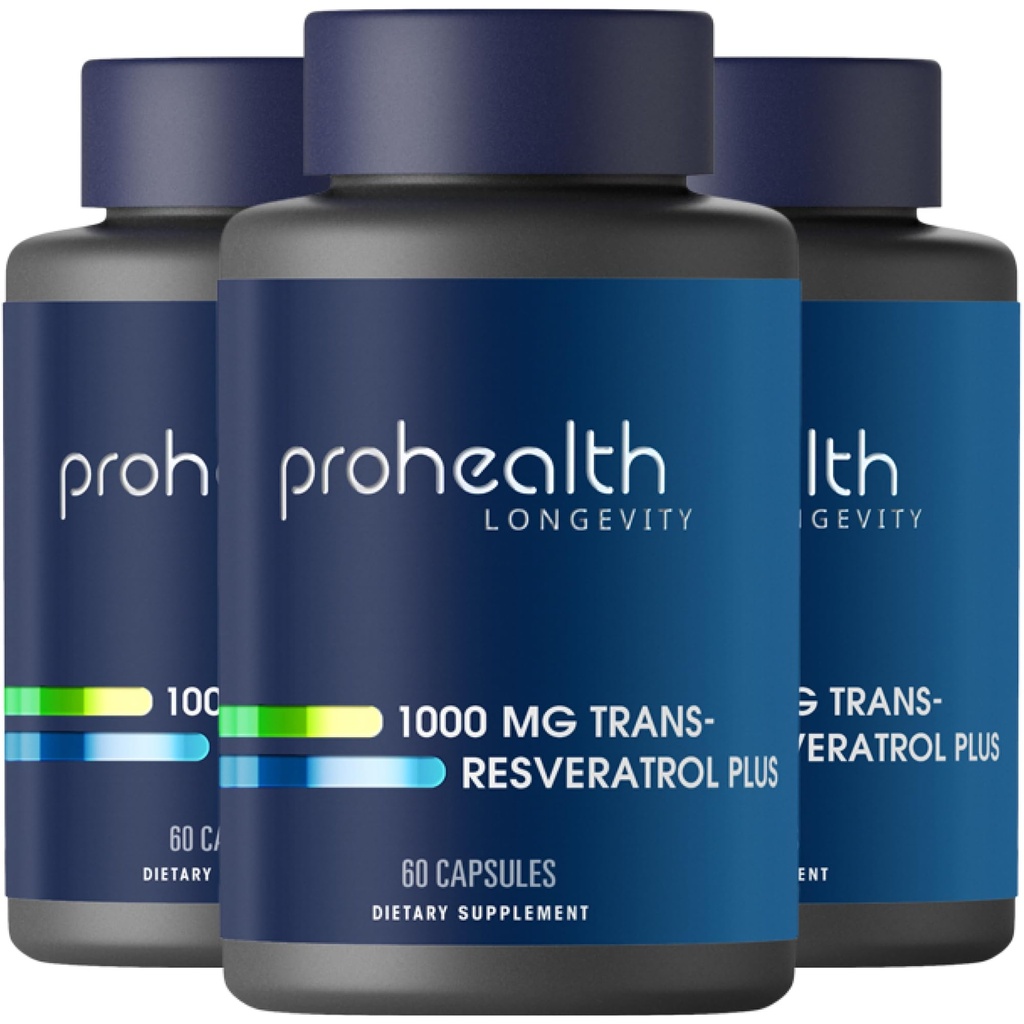 ProHealth Trans Resveratrol Plus 1000mg. Světy nejvíce zkoumaný Trans- Res dodatek. Lékař s Quercetin & BioEnhancers pro Max Potency. Laboratorní testy 98% Čisté. 30 Služeb (3 balení)