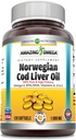 Amazing Omega Norské Cod Jaterní Oil (Omega-3, EPA / DHA) Dodatek 124; 1000 Mg Per Serving Oil 124; 120 Softgels Orange Flavor Orange 124; Non-GMO Oil 124; Gluten- Free Oil 124; Made in USA