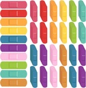 Lounsweer 600 Pcs Dětské obvazy Bulk Vodotěsné dýchací obvazy Neon Barevné flexibilní pásky asriated Barvy Flexibilní ochrana Wound Care Scraps a Slight Cut