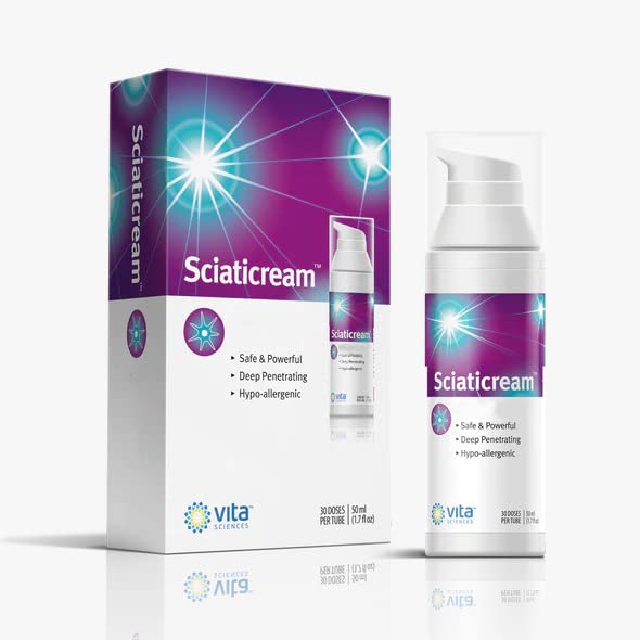Vita SciatiCream SciatiCream - Cream for Sciatic Nerve Support with Arnica, B1, B5, B6, MSM, Aloe and Coconut Oil. Fast Acting Soothing Formule...