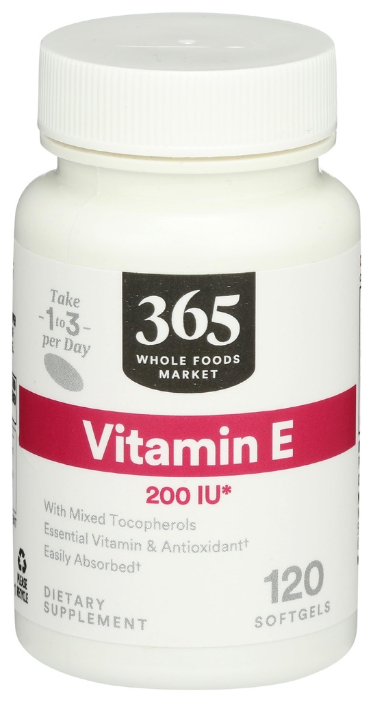365 podle Whole Foods Market, Vitamin E 200 IU, 120 CT