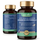 Lutein 40mg & Zeaxanthin 8mg Eye Vitamins, s Astaxanthin, Borůvky, Taurin, Vitamins A C E Zinek, Blue Light & Macular Support, 120 Veggie Kapsle