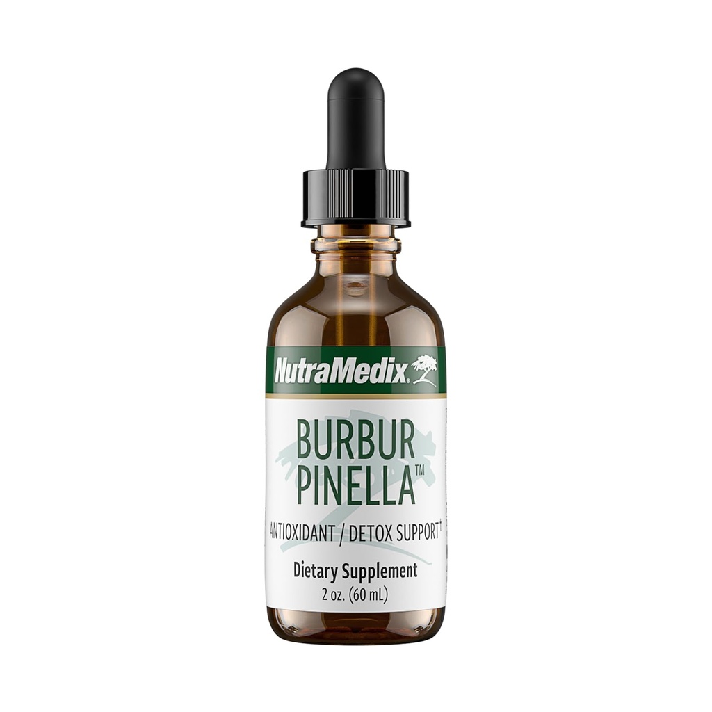 NutraMedix Burbur- Pinella Brain Health doplňky pro dospělé - Combat Brain Fog & Podpora Nerve Podpora - Pomoc Zdravá celá tělo Detox - Biologický dostupný kapalinový formát (2 oz / 60 ml)