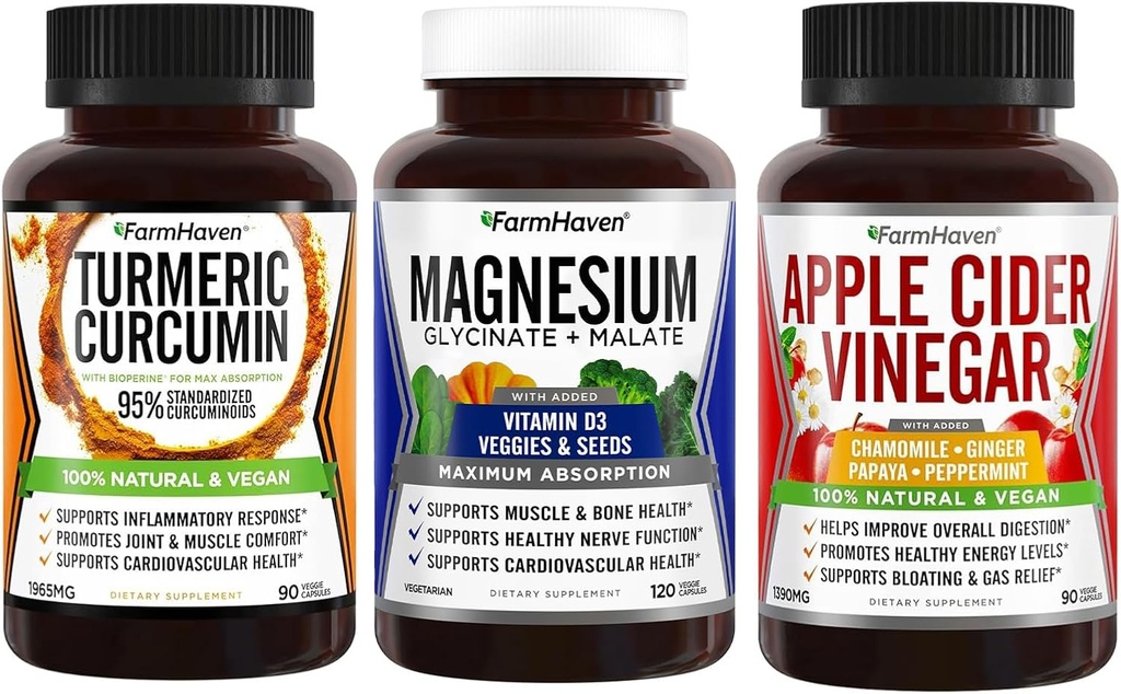 FarmHaven Magnesium + Mléko Thistle + jablečný ocet