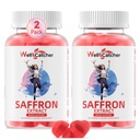 Saffron Gummies pro dospělé děti - Organic Saffron Extract dodatek pro muže Ženy Sugar Free for Mood Balance Support Lepší spánkový metabolismus s Vitamíny Non GMO Jahoda Ochucené 60 dnů Dodávka