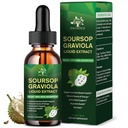 (2 Pack) 7 in 1 Organic Soursop Extract with Sea Moss, Soursop Oil Bitters Liquid Drops Supplementary for Cell Support & Regeneration, Herbal Graviola Leaf Tincture, Imunitative Boost, Vegan, 1 Fl Oz