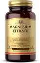 Solgar Magnesium Citrát - 60 Tablety - Podporuje zdravé kosti, podporuje nervové a svalové funkce - Vysoce absorbovatelné - Non- GMO, Vegan, gluten zdarma, Kosher - 30 Služeb