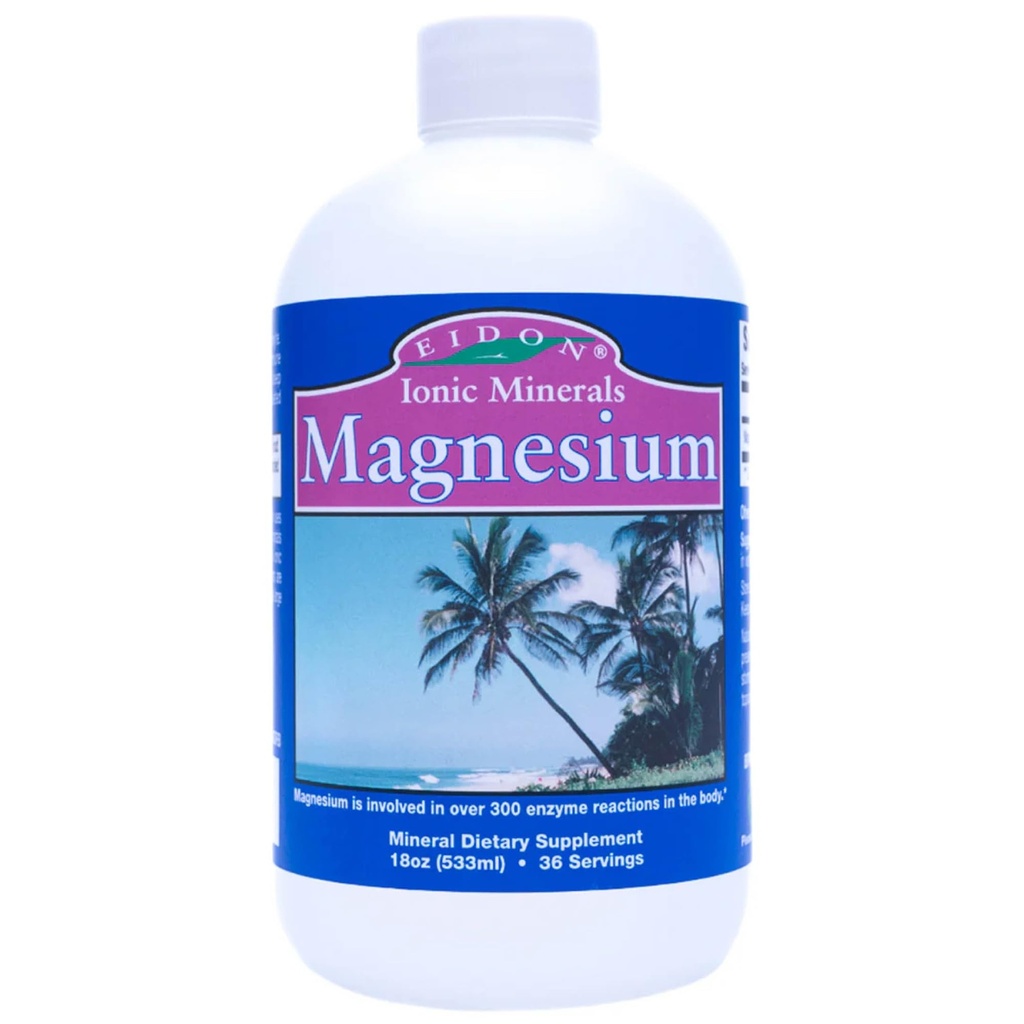 Eidon Liquid Magnesium koncentrát - iontová hořčík kapky dodatek pro dospělé, muži a ženy, podporuje svalovou relaxaci, biologicky dostupné, žádné přísady nebo konzervanty - 18 oz