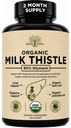 USDA Organic Milk Thistle Játra Detox Dodatek 80% Silymarin, 250 mg s řepou kořenovou a artyčokem Extract pro podporu a stravení jater, Made in USA, 120 Kapsle (2 Měsíční dodávky)