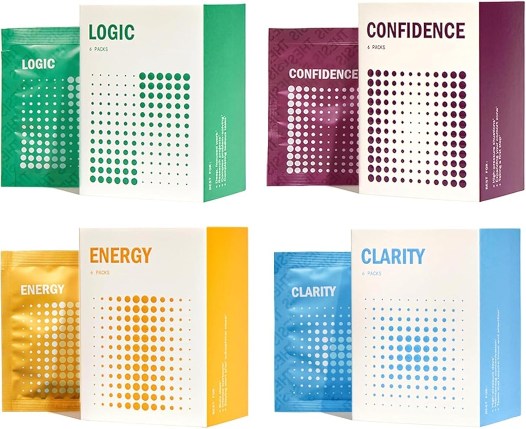 Thesis Starter Kit - Nootropní kognitivní doplňky s Clarity, Logika, Důvěra & Energie - Promotes Mental Focus, Natural Energy & Memory - 24 Služeb - 1 měsíc Dodávka