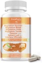 Glycinát hořečnatý 500 mg na jedno podání, s malát, taurát a oxid hořečnatý, doplněk hořčíku pro svalovinu, kost, spánek a potravu podporu, 120 Vegan Kapsle, Non- GMO