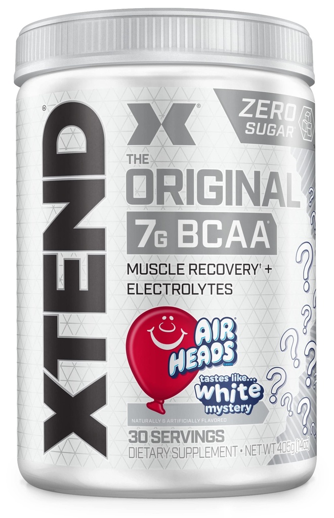 Scivation Xtend XTEND Original BCAA Powder Airheads Candy Flavor, 7g BCAA a 2.5g L-glutamin, Sugar Free Post Workout Muscle Recovery Drink s aminokyselinami pro muže a ženy, 30 Služení