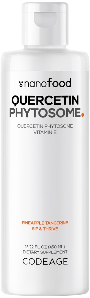 Codeage Liquid Quercetin Phytosome Supplement, Quercetin 1000 mg Dihydrátu, 3-Month Supply, Immunication Support, Sophora Japonica, Vitamin E, Liposomal Delivery, Vegan, Non- GMO, 15.22 fl oz