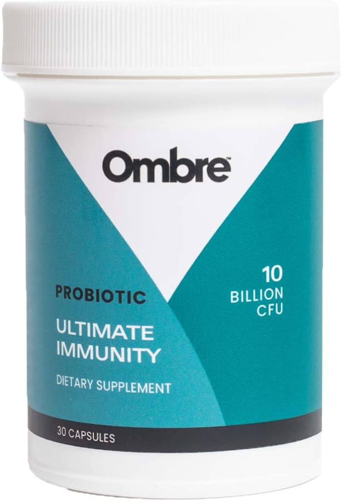 Ombre Ultimate Imunity Probiotika, Imunitní Supplement, 10 Billion CFU, Shelf-Stable, 30 Služeb