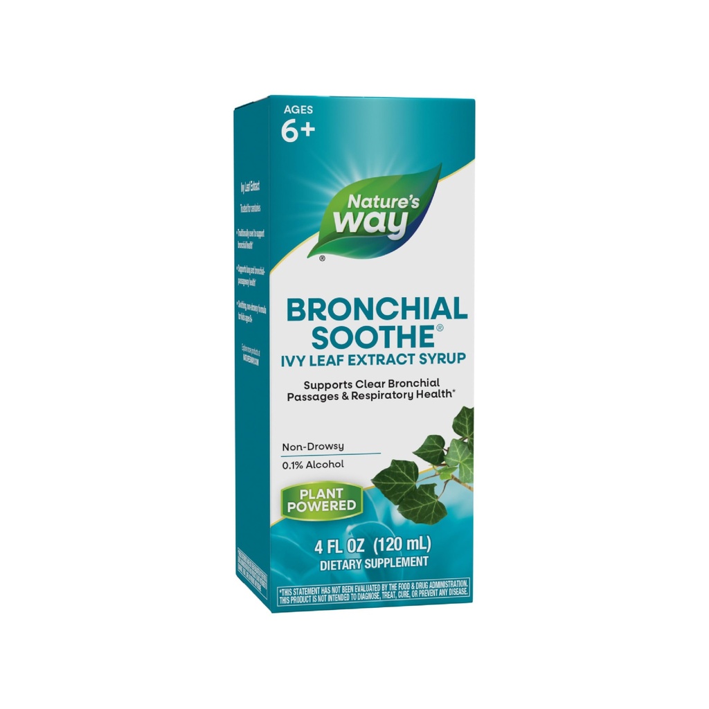 Nature 's Way Bronchial Soothea Ivy Leaf Extract Syruption, Supports Respirační zdraví *, Supports Clear Bronchial Passages *, Non-Drowsy, 4 Fl Oz (Balení květen Vary)