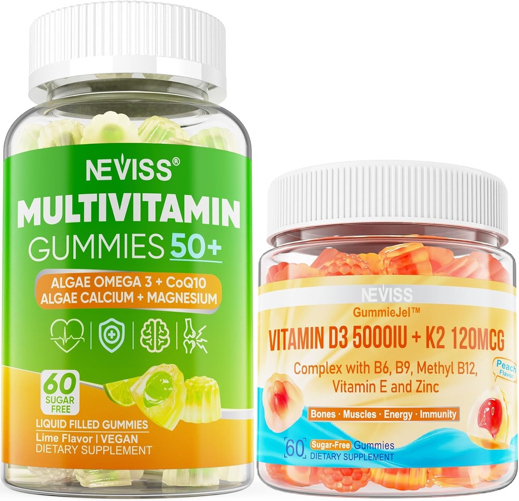 NEVISS Bundle - Ženy a muži 50 + Multivitamin 1 balení + D3 5000IU K2 120mcg