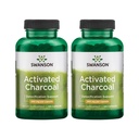 Swanson Aktivované Charcoal - Přírodní doplněk podporující zdravou absorpci - Pomáhá w / Bloating & Udržování Bowel Regularity - (120 Kapsle, 520mg na Serving) 2 Pack