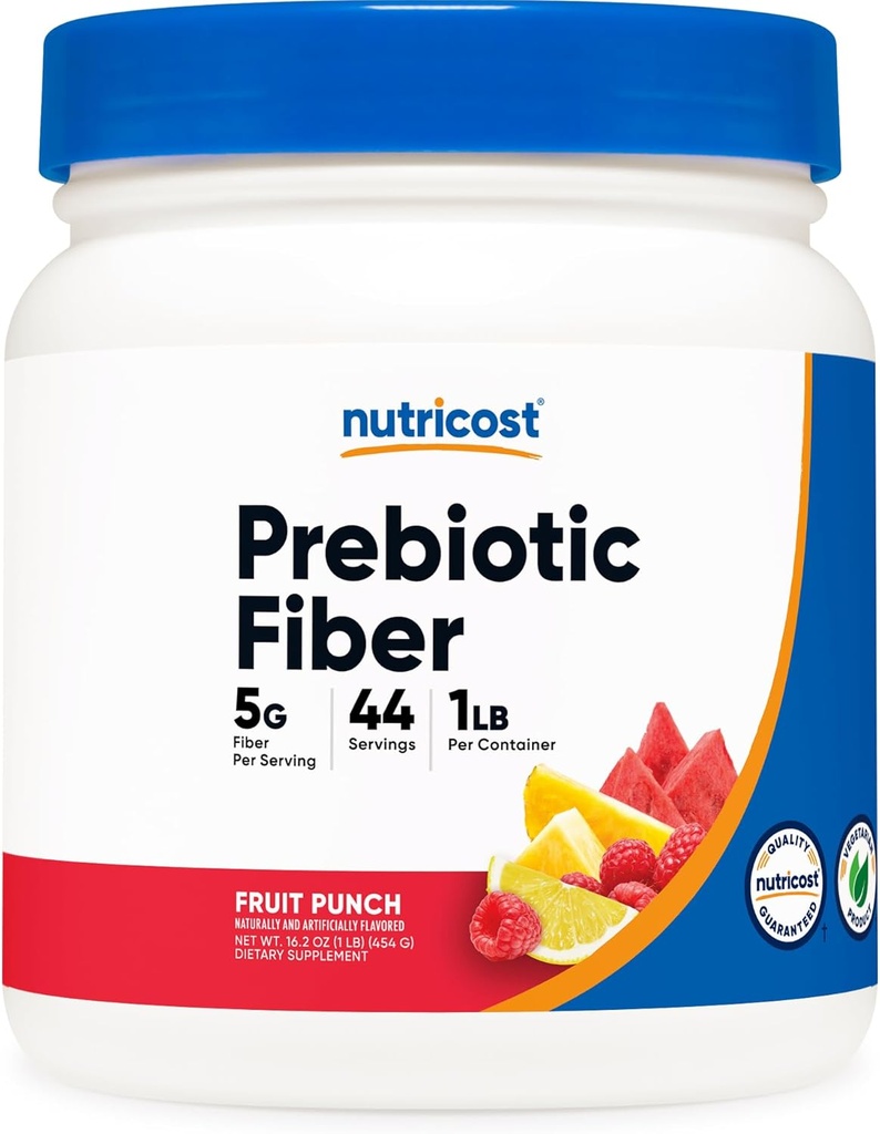 Nutricost Prebiotic Fiber Powder (1 LB, Ovocný punč) - Stravovací zdraví, Příroda Fiber Dodatek, Rozpustné Plant Fiber Směs