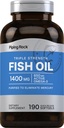 Piping Rock Fish Oil Omega 3 Dodatek 124; 1400 mg Omega 124; 190 Softgels Omega 124; pro ženy a muže 124; Triple Strength Omega 124; s EPA & DHA Omega 124; Non- GMO & Gluten zdarma