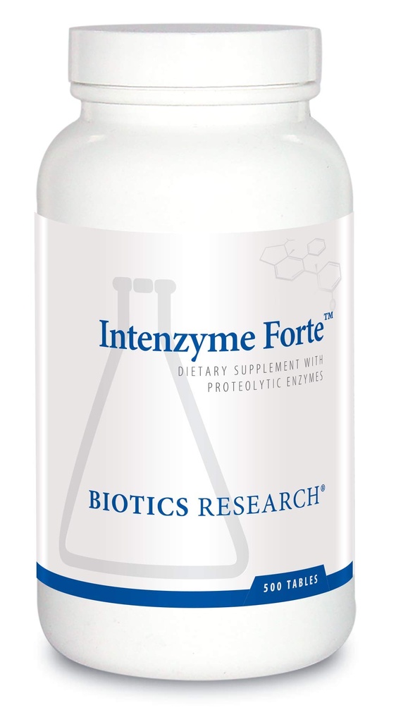 Biotics Research Intenzyme Forte ™ Proteolytic Pancreatic Enzymes, Pankreatin, Bromelain, Papain, Lipáza, Amylase- doplněk podporuje zdravé proteinové digestion- imunitní a cirkulační funkce 500 Tablety
