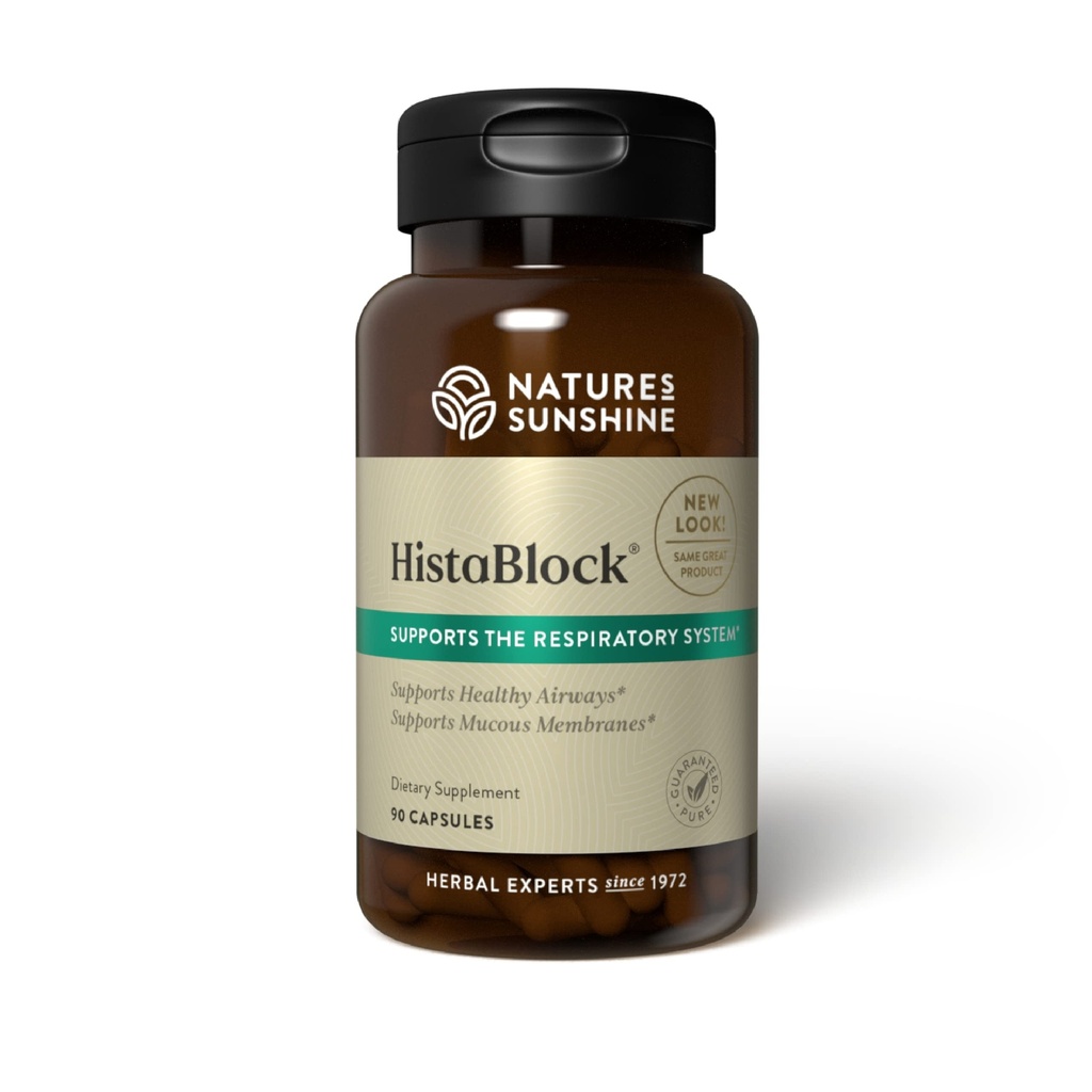 Příroda je Sunshine HistaBlock 124; Respirační podpora dodatek 124; Podporuje Airways & Blocks Irritants Under124; Antioxidant Strength 124; Sezónní alergie Nápověda 124; Přírodní respirační funkce 90 Kapsle