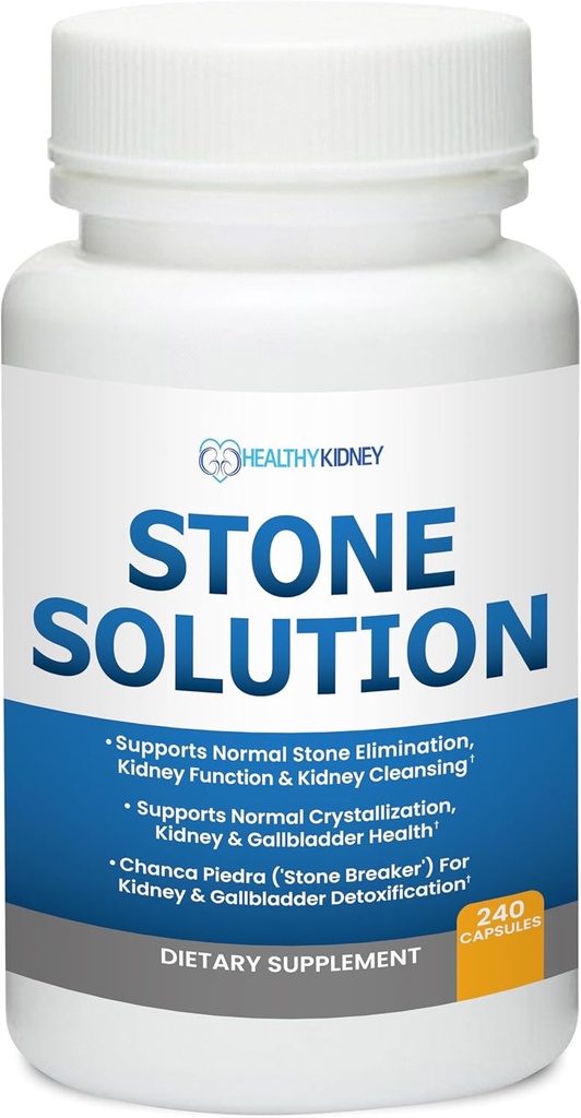 Kamenné roztoky Kapsle - Přírodní dissolver, Ledviny Stone Support & Ledviny Cleanser, 60 Servings + Bio Fiber, Ledviny Cleanse Detox & Opravy - Restorative Ledviny Support & Ledviny Dodatek, 2.5LBS
