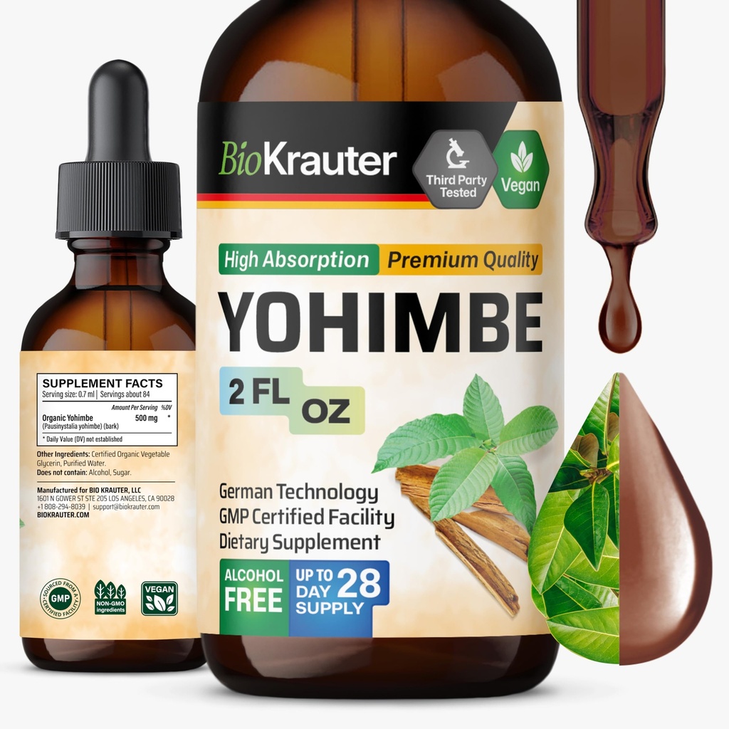BIO KRAUTER Yohimbine - Vegan Yohimbe doplňky pro muže a ženy