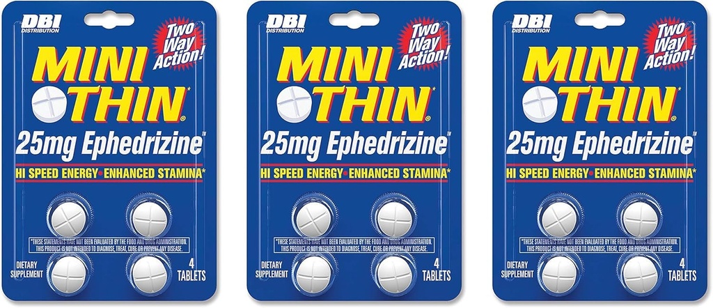 Mini Tenké DBI Distribuce Two Way Akce 25mg Efedrizin - 4 hrabě Blistr - 3 Pack