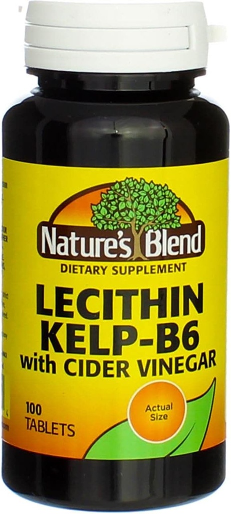 Přírodní směs Lecithin Kelp-B6 s jablečným octem 100 Tabs (Model: 079854600704)