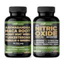 Gade Nutrition Ashwagandha with Maca Root, Horny Goat Weed, Turkesteron, Tribulus Terrestris, Panax Ginseng + Nitric Oxide Booster - Bundle for Energy, Vitality, Performance, Pump