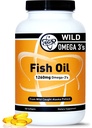 TGS Triple Strength Omega 3 Rybí olej dodatek - 1260mg EPA DHA pro muže a ženy - Neškodné, Čisté Omega 3 mastné kyseliny z volně žijící Aljašky Pollock v triglyceridové formě - 180 Kapsle, 90 Služební