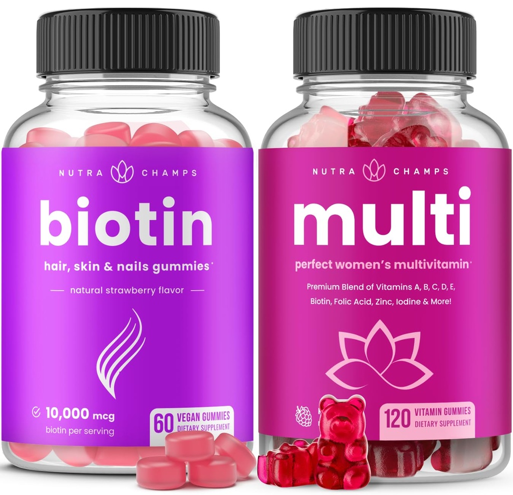 NutraChamps Biotin Gummies a Womens Multivitamin Gummies