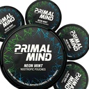 Primal Mind Neon Mint - Stimulant- Free Calm Focus Pouches CU124; L- Theanine + Bacopa Monnieri + Ginkgo Biloba CU124; Nikotine- Free Caffeine- Free CU124; 20 Pouches Per Can (100 Celkem v 5- Pack)